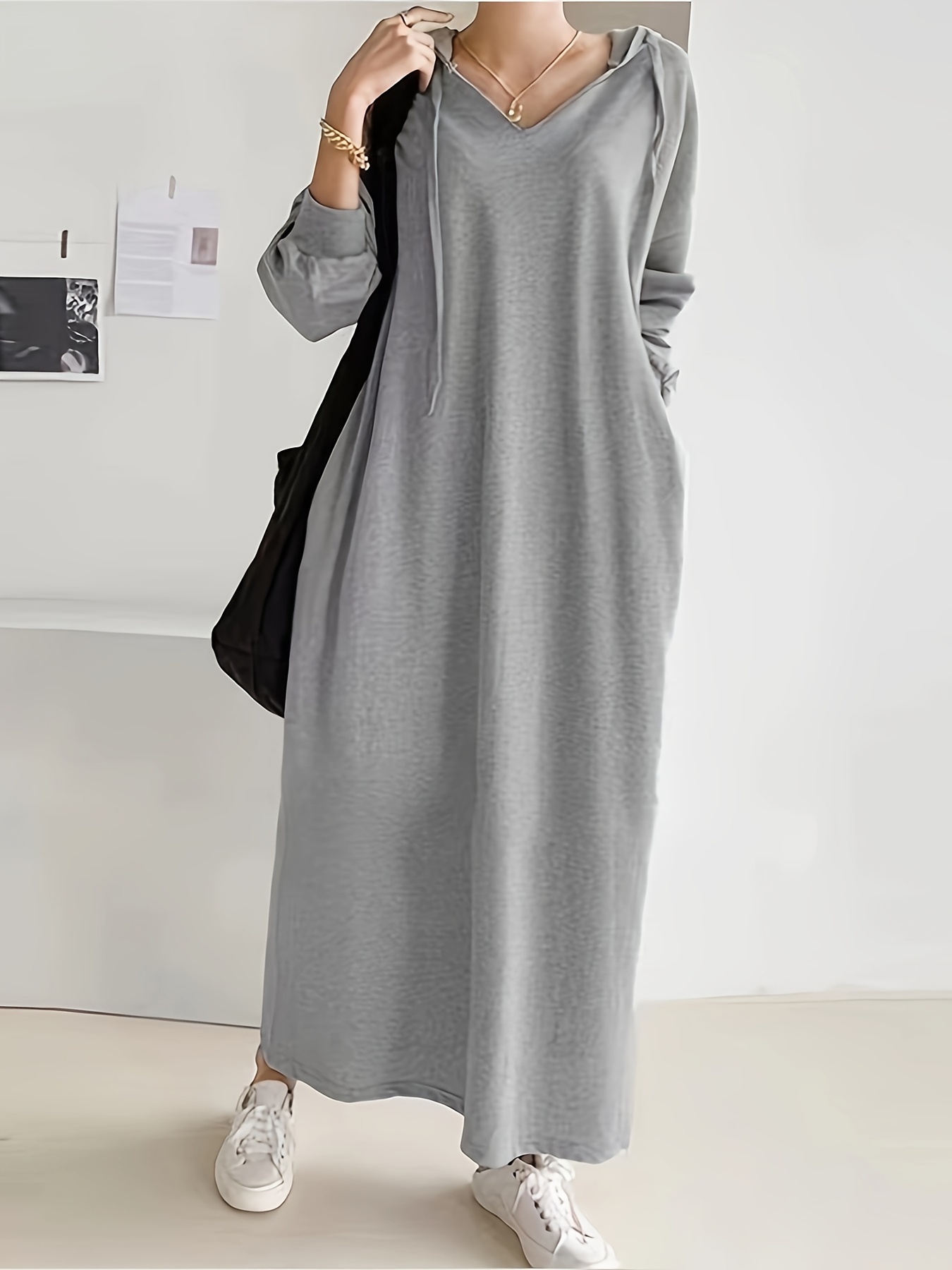 Sudadera de manga larga con cremallera lateral sin capucha para mujer,  talla grande, ajuste holgado, sin botones