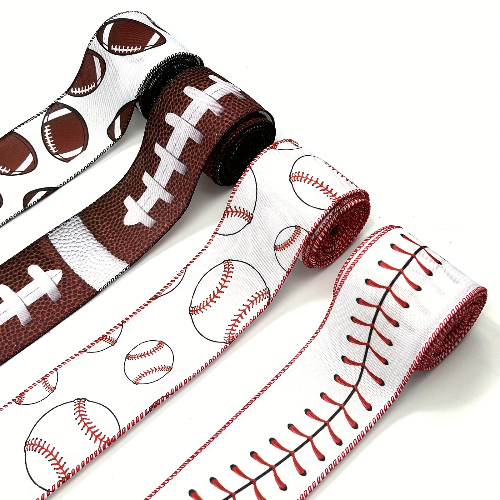 X 5 Yards Rugby Ball Ribbon Gridiron Wired Ribbon Brown - Temu