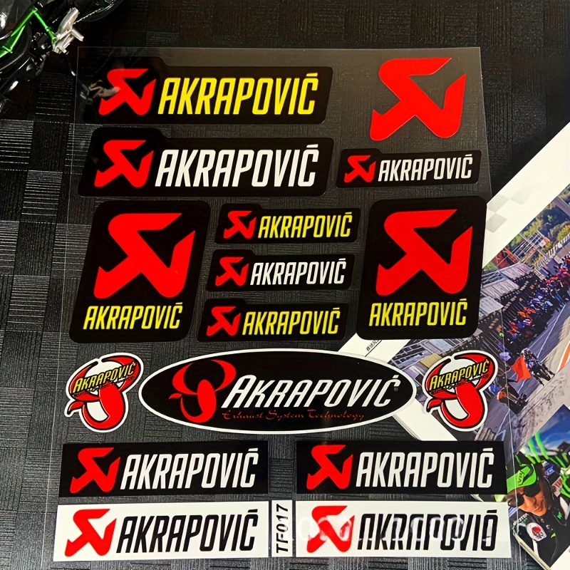 Autocollants de moto pour Akrapovic Logo Décalcomanies Imperméable