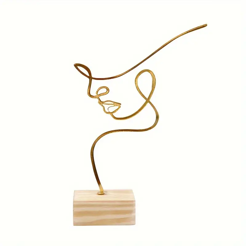 Woman Wire Sculpture. Wire Art Figurine. Bookshelf Art. Wire Figure. Indoor  Metal Sculpture 