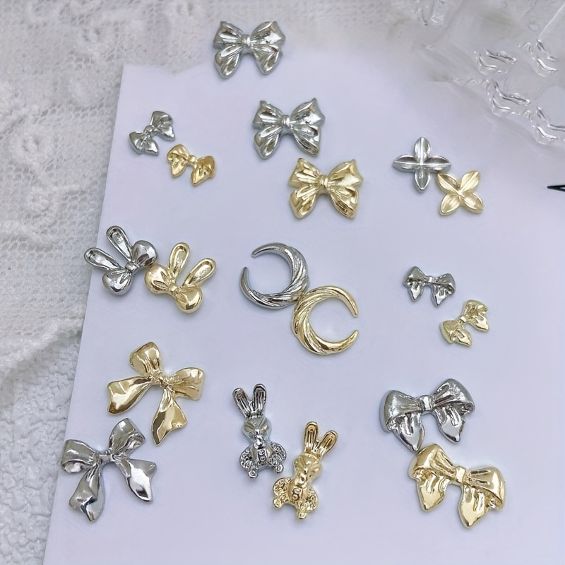 Zinc Alloy Color Spray Paint Enamel Mini Bow Charms Pendant 10pcs/lot For  DIY Jewelry Making Accessories