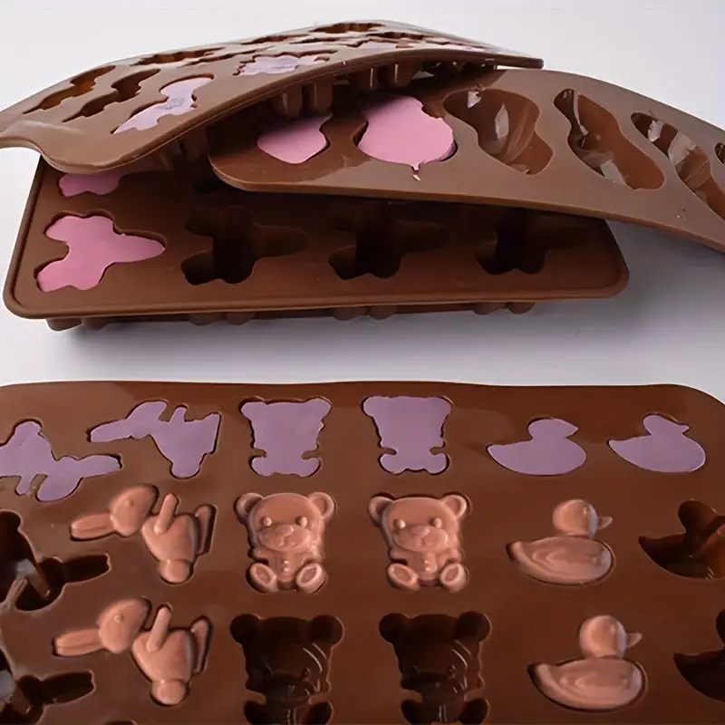 Silicone Cartoon Animal Shaped Chocolate Candy Mold Non - Temu