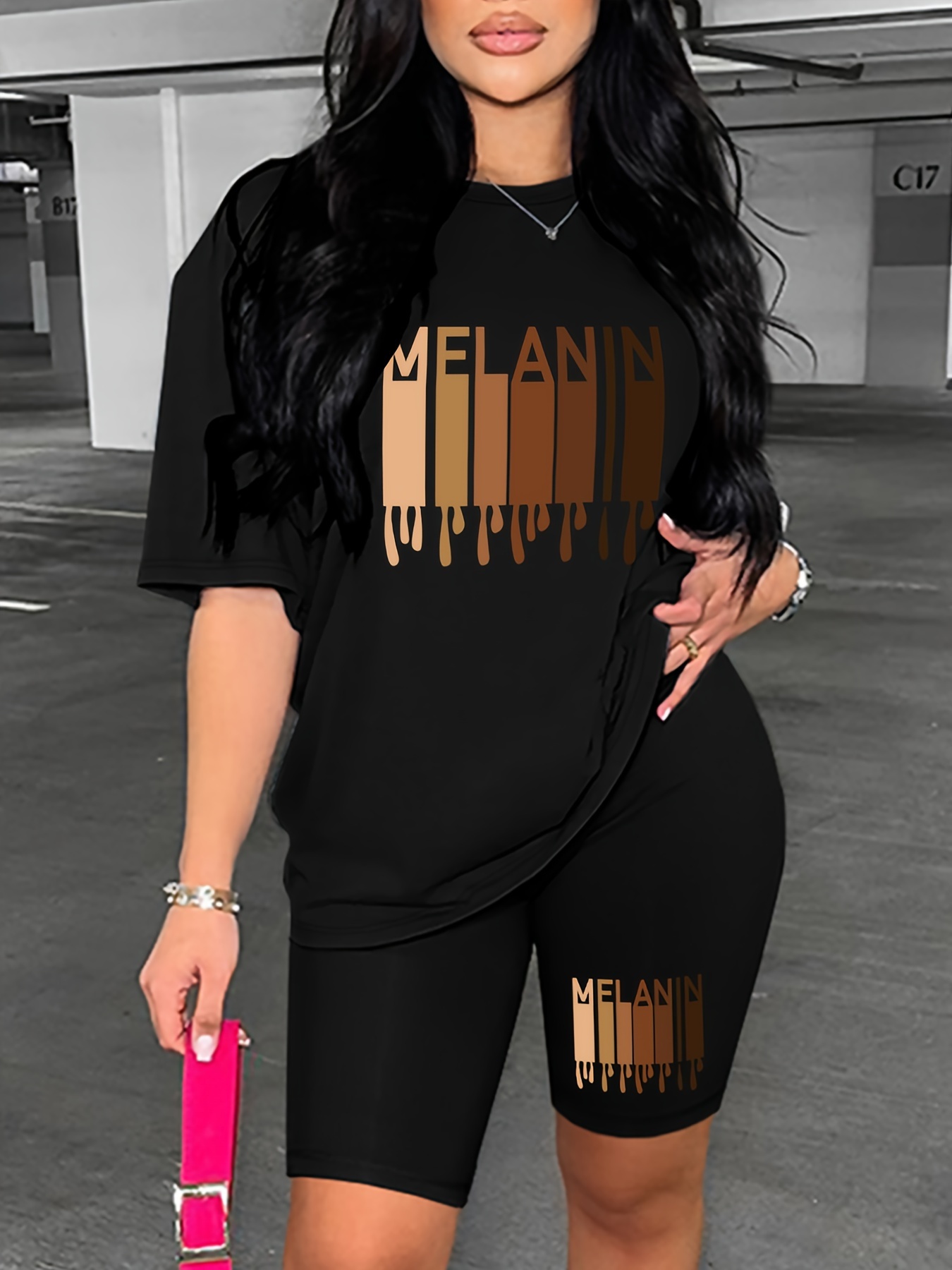Long sleeve shirt sales and biker shorts