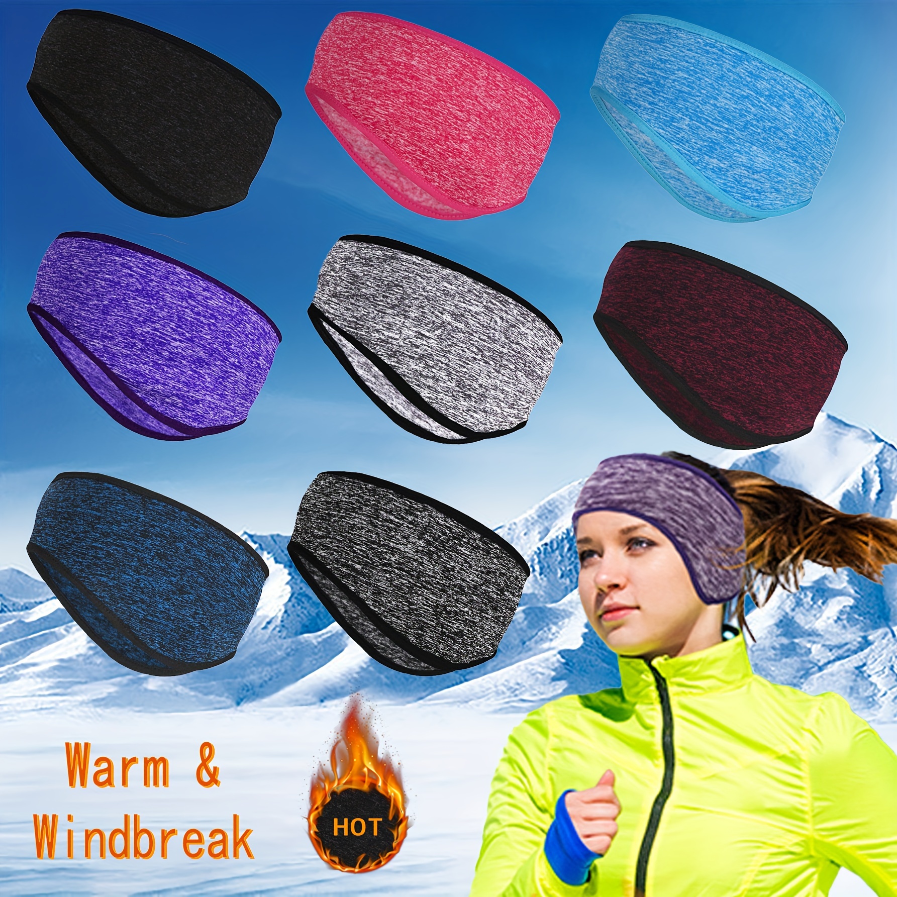 Simple Fleece Ear Protection Hairband Stylish Solid Color - Temu