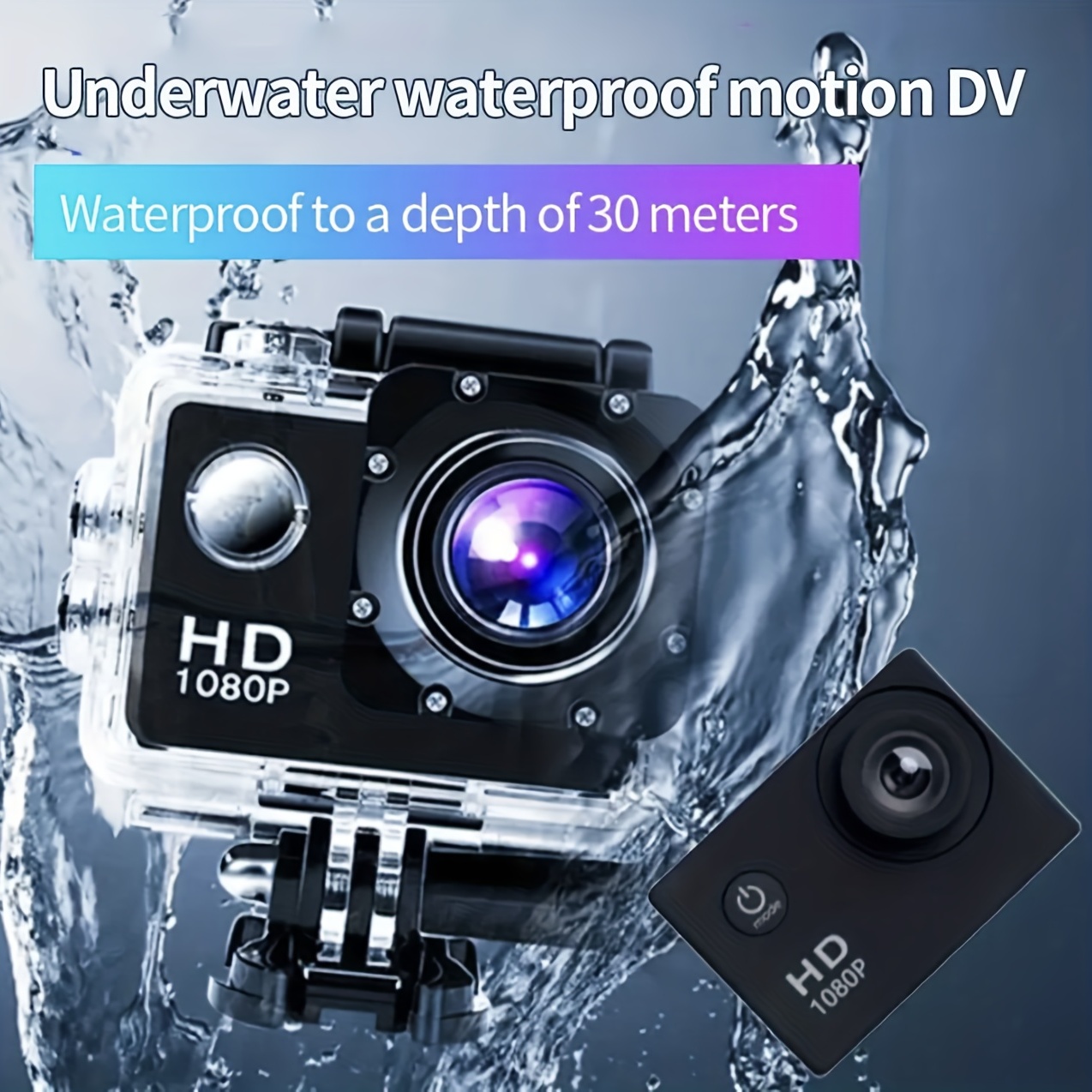 Action Cam, 4K@30fps, 16 MPixel, Waterproof up to: 30.0 m