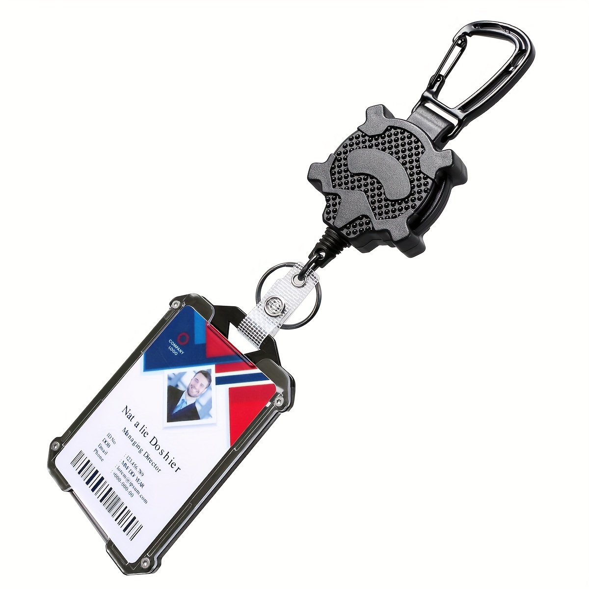 Retractable Badge Holder Heavy Duty Badge Reels ID Holder with