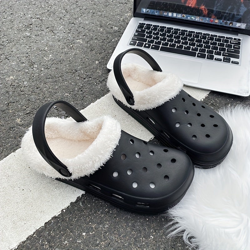 Cozy Anti-skid Slip-on Scarpe Indoor Outdoor Uomo Scarpe Invernali  Fuzz-lined Clogs Pantofole Casa, Controlla Subito Offerte Oggi