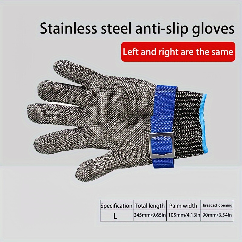 2pcs Gloves Cut Resistant Glove Food Grade Stainless Steel Wire Mesh Metal  Gloves Knife Cutting Gloves For Kitchen Mandoline Slicing Butcher Meat  Cutting Oyster Shucking Fish Fillet Kitchen Stuff - Patio, Lawn