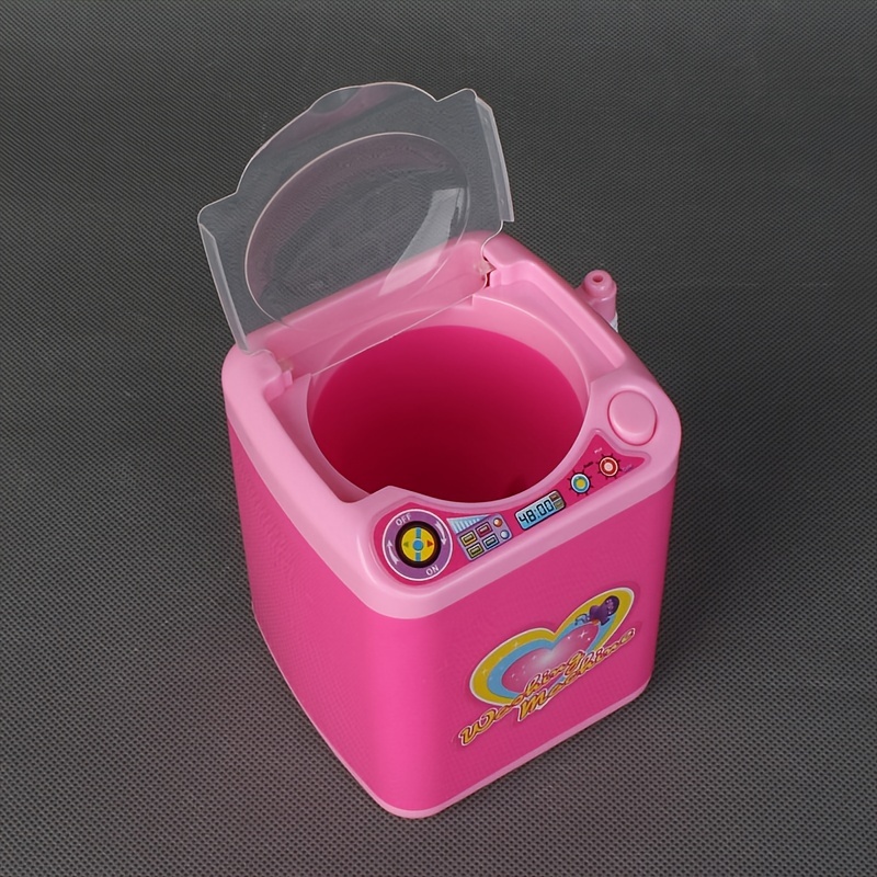 Mini Simulation Electric Washing Machine Play Toy Makeup Brush
