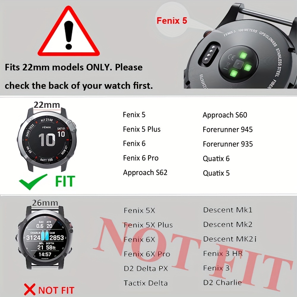 Bracelets connectés GENERIQUE Bracelet de montre en silicone simple pour Garmin  Fenix 5Plus/ Fenix5/ Forerunner935/ Quatix5 - Cyan