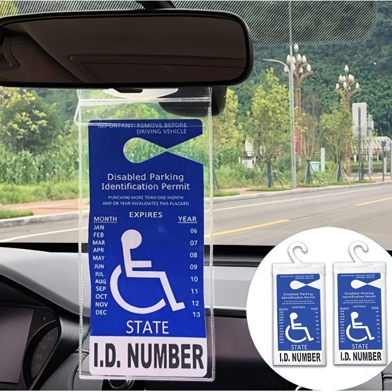 Support pour carte de stationnement handicap, ticket de parcmètre