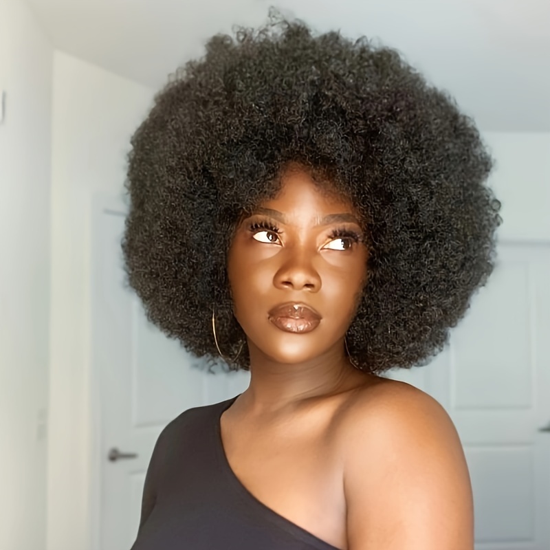 Perruque Afro Courte 100% Cheveux Humains
