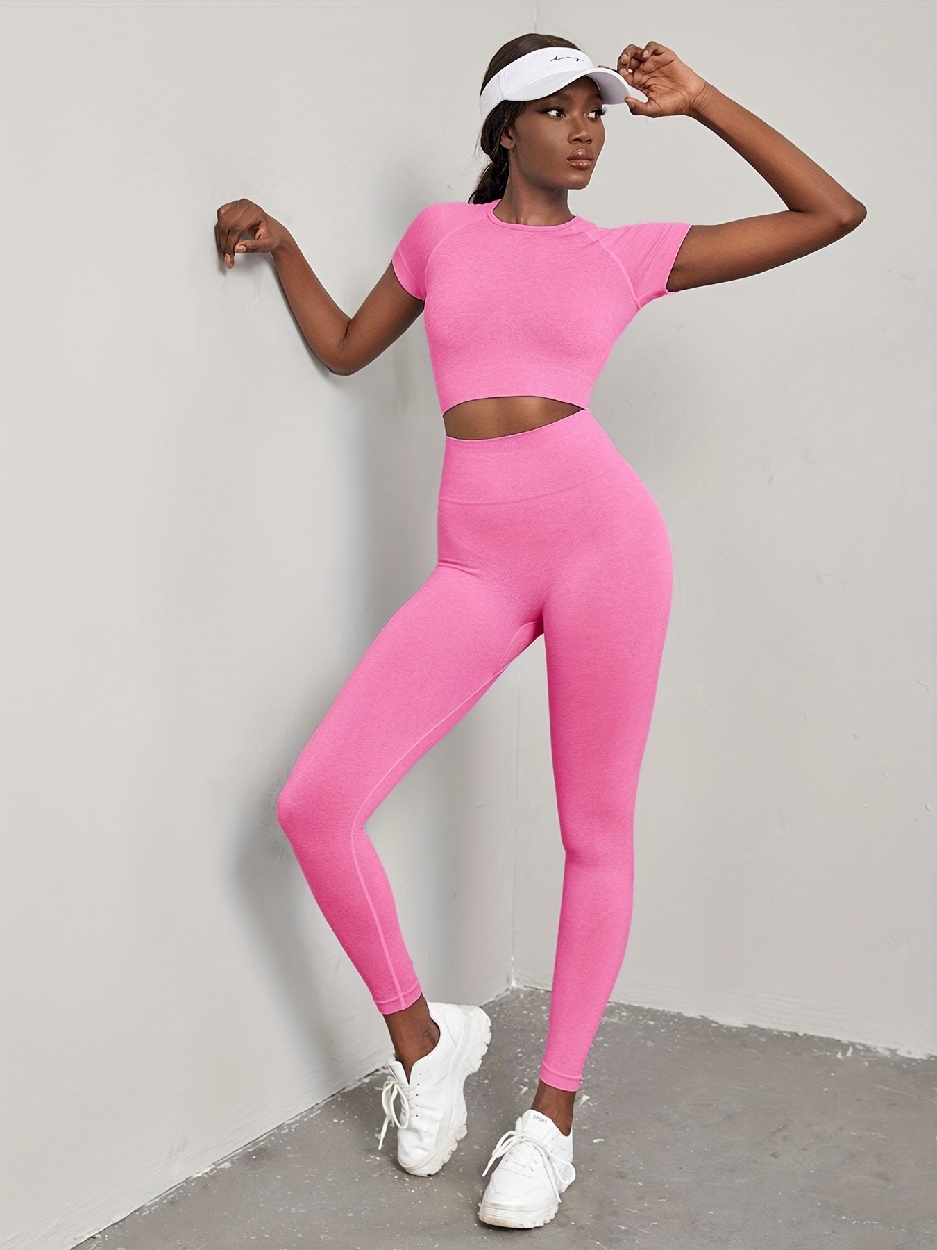 Hot pink workout set  Womens workout outfits, Workout outfit
