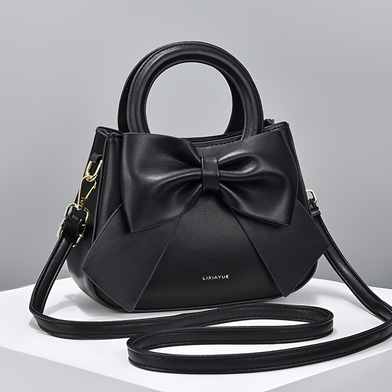 2021 New Small Handbags Bow Shoulder Bag Fashion Solid Crossbody Bags For  Women Pu Leather Designer Top-handle Bag