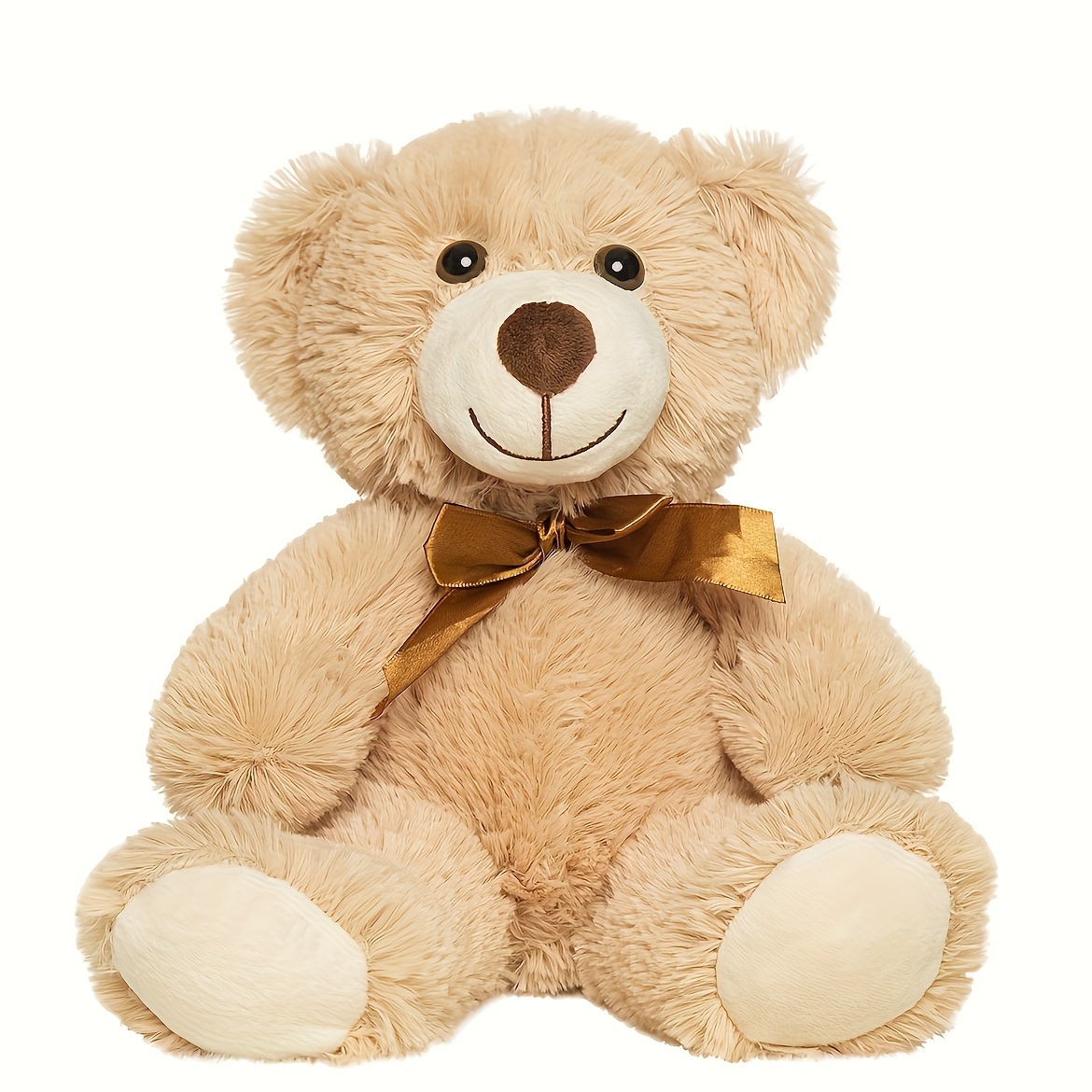 Bonito oso de peluche de 13.7 pulgadas, juguete de peluche para niños,  decoración para fiestas (blanco, 13.7 pulgadas)
