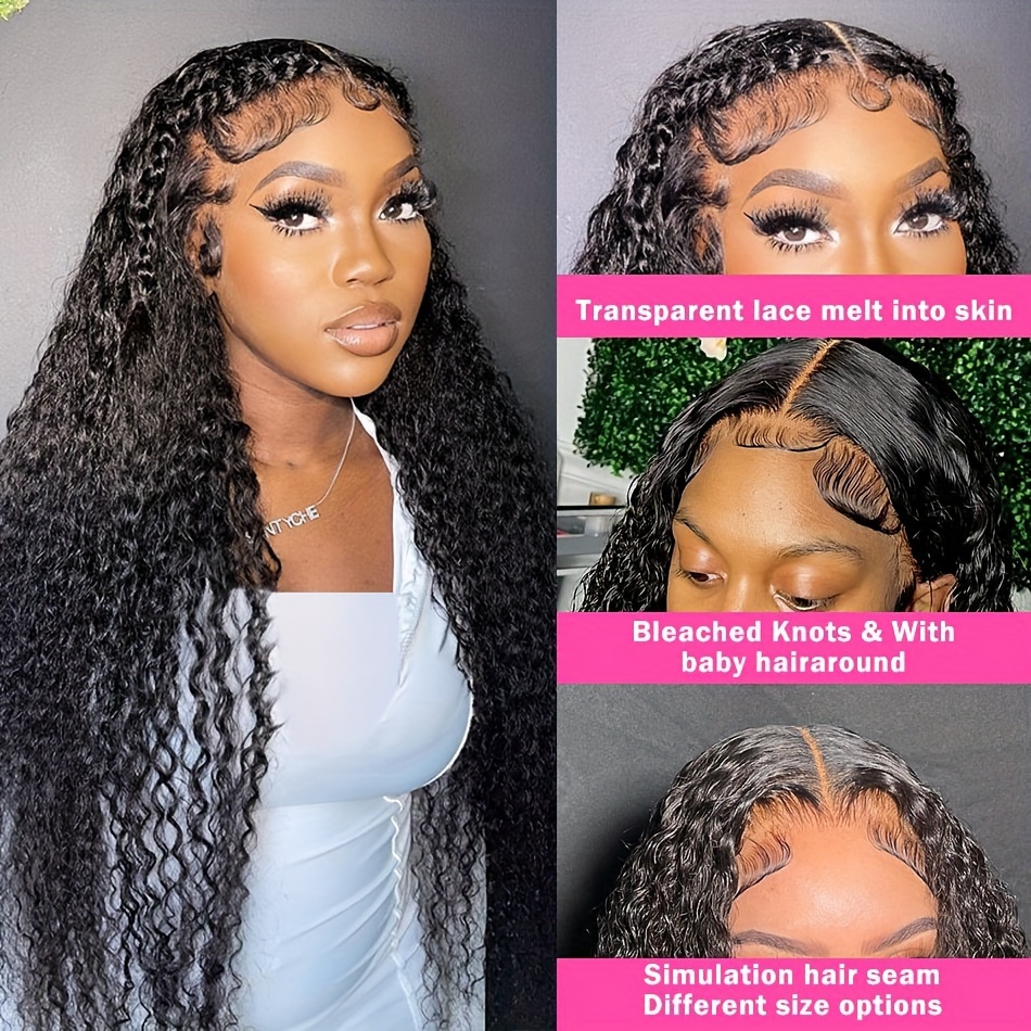 Water Wave Lace Front Wig Full Lace Front Human Hair Wigs For Black Women  30 34 Inch HD Wet And Wavy Loose Deep Wave Frontal Wig