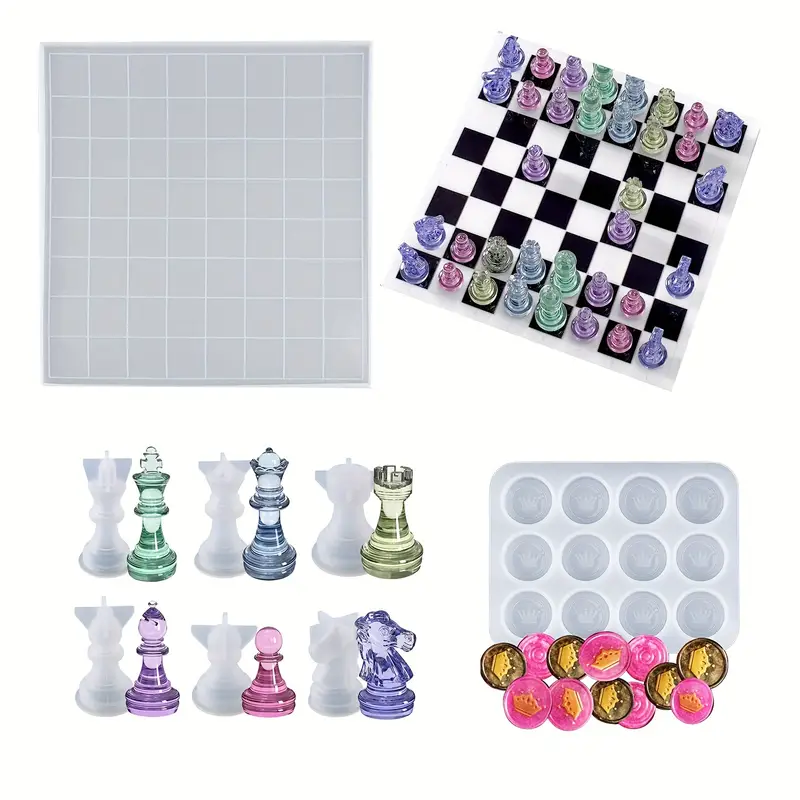 Chess Board Game Silicone Resin Mold chess Piece Molds For - Temu Bahrain