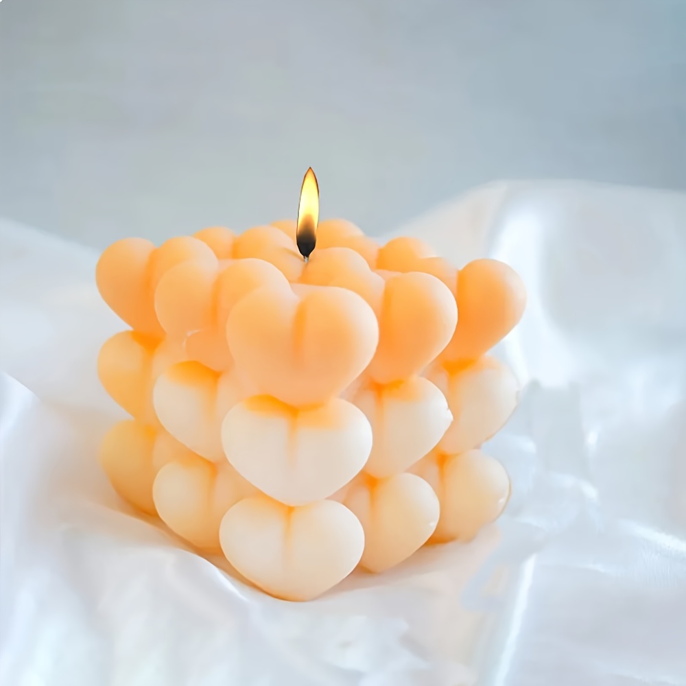 Heart Cube Candle Mold Loving Heart Magic Cube Silicone Mold