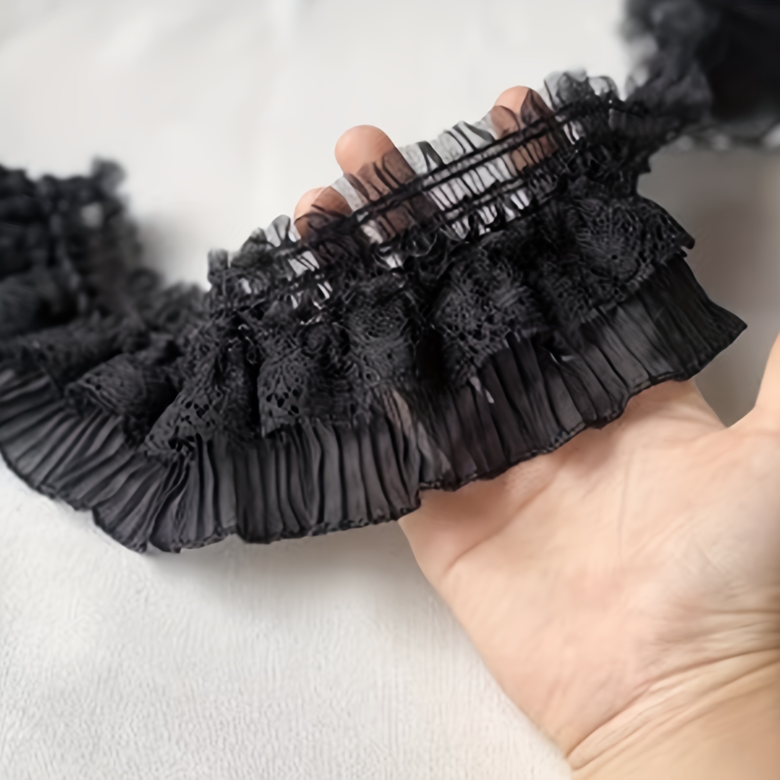 6.5cm New Fashion Black Lace Fabric