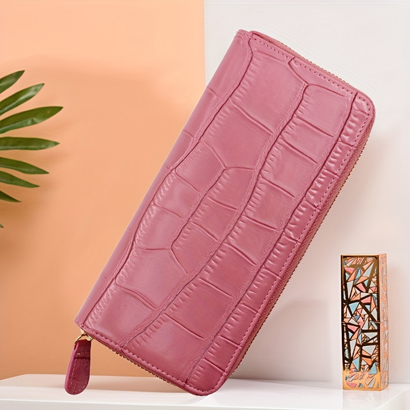 Long Large Capacity Multi Card Holder Wallet Bag for Women,Pink 