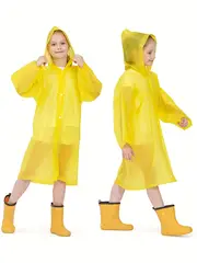 childrens raincoat reusable raincoat hooded waterproof raincoat rain cape rain ponchos for boys and girls suitable for 6 10 years old details 3