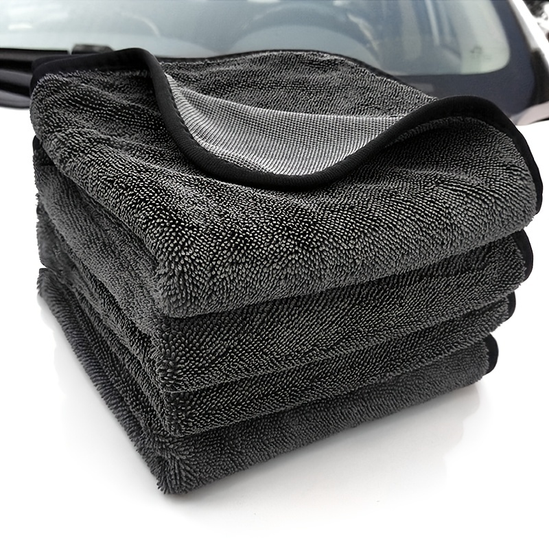 2pcs Microfiber Car Cleaning Towel, Extra Thick Plush Car Drying Towel,  Polishing Cloth, Super Absorbent Drying Car Detailing Towel, 2.65LB,  13.78x17.