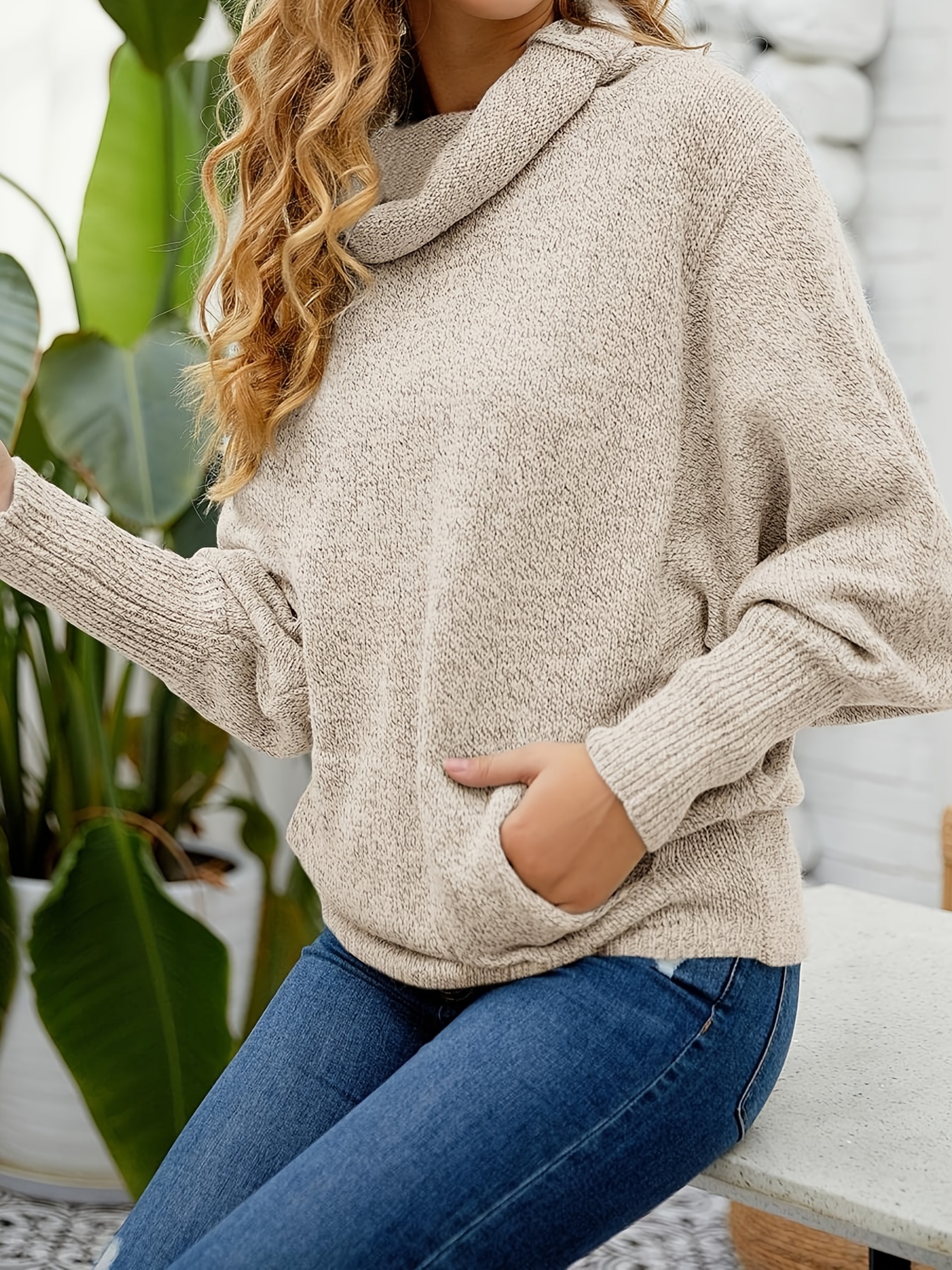 2023 Fall Chunky Sweater Women Batwing Sleeve Turtleneck Pullover Sweaters  Loose Fit Cozy Knitted Jumper Tops Oversized, A-beige, Small : :  Clothing, Shoes & Accessories