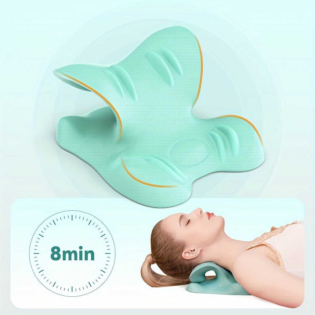Cervical Neck Traction Device, Nacken- Und Schulterentspanner Mit  Massagepunkten, Zervikal-Kissen Zur Entspannung