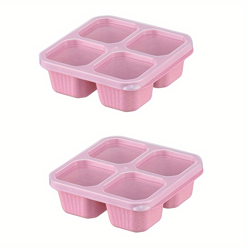  6 Pack Snack Containers, 4 Compartment Divided Snack Container  for Kids, Bento Snack Box for Adults, Reusable Meal Prep Lunch Containers  with Compartments, Small Bento Box for Work Travel: Home 