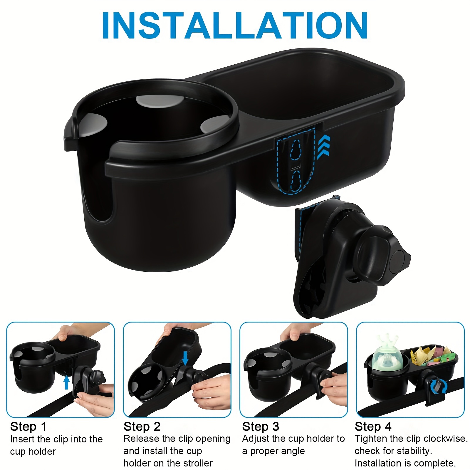 Clip on sales tray for stroller