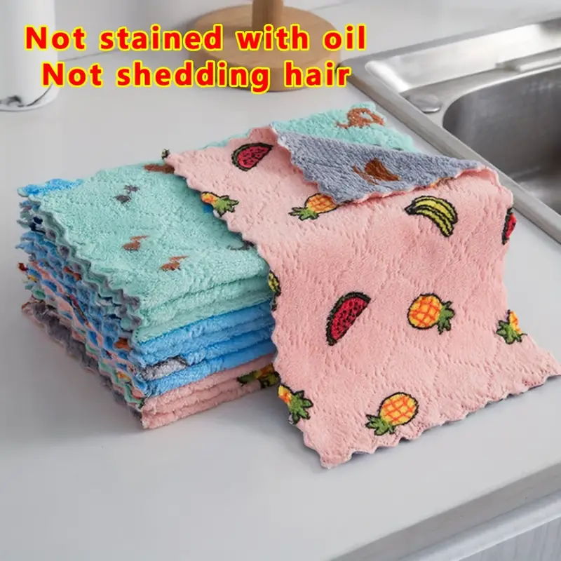 Double sided Printed Clothes Two color Cartoon Dishwashing - Temu