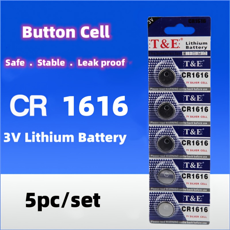LiCB CR1616 Pile au lithium 3V Pile bouton CR 1616 (10 Pièces)
