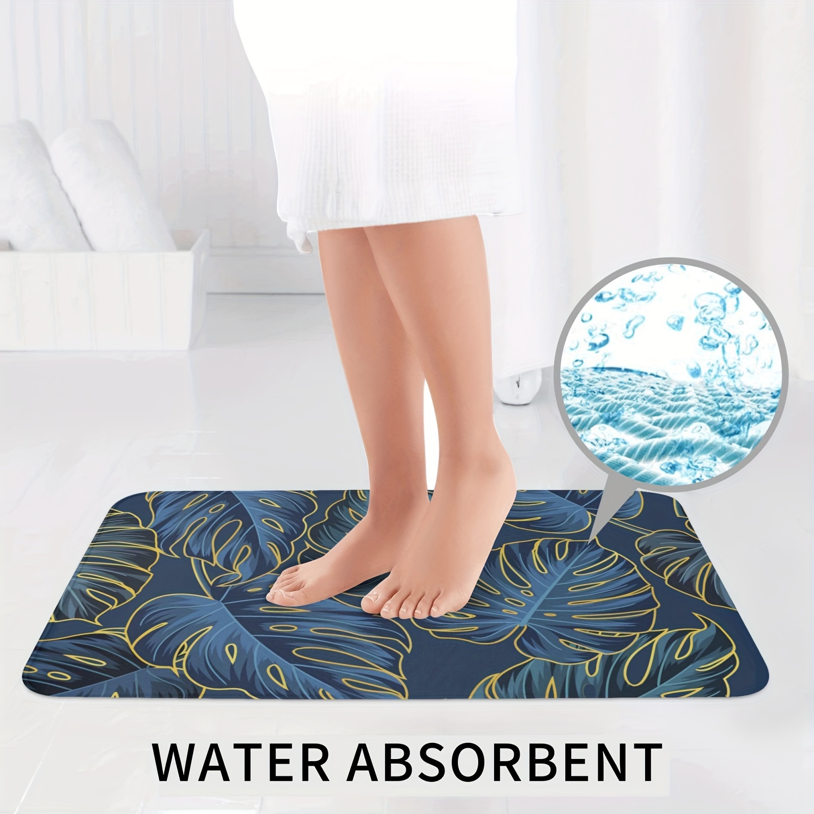 Bathroom Rug Mat, Ultra Soft and Water Absorbent Bath Rug, Bath