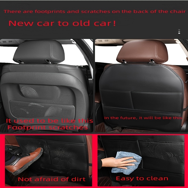 Car Back Seat Protector Car Seat Back Kick Mats Kick Guard - Temu