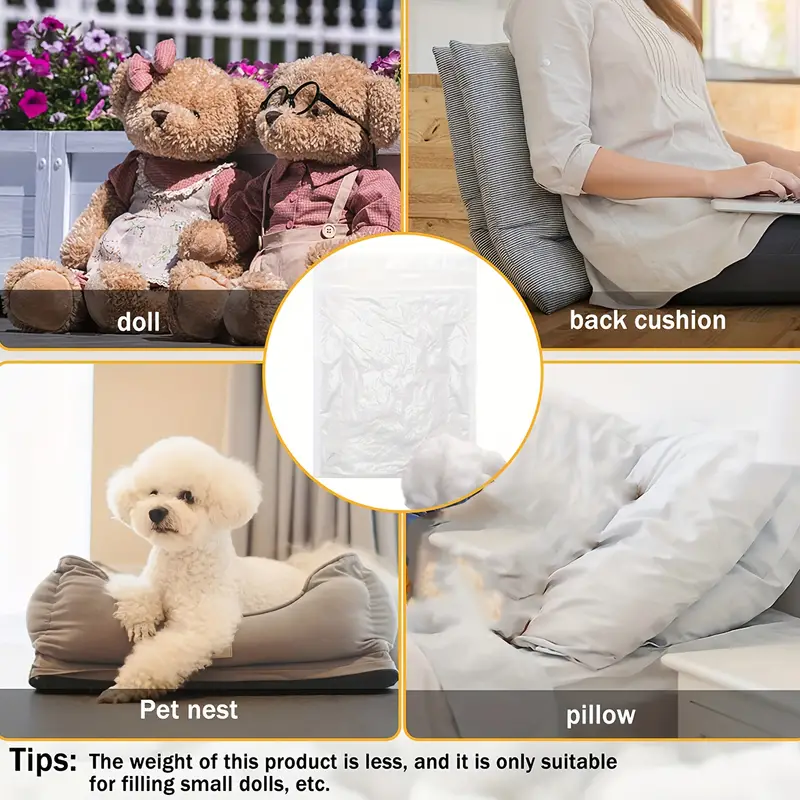 Premium Polyester Fiber Fill Soft Pillow Filler Stuffing For - Temu