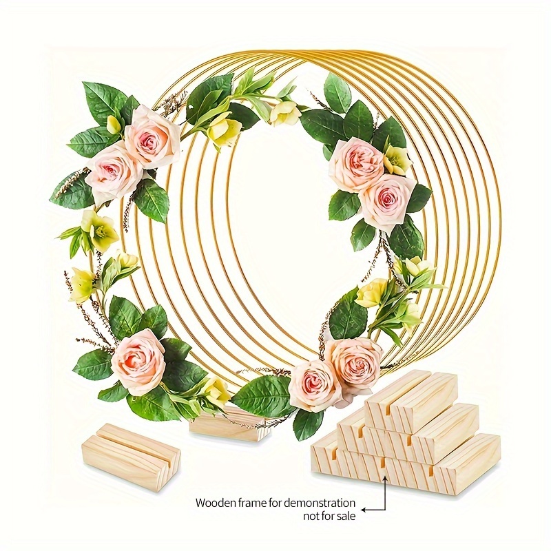 Worown 6 Pack 12 Inch Wooden Bamboo Floral Hoops Wreath Rings for DIY  Wedding Wreath Decor, Dream Catcher and Macrame Wall Hanging Crafts