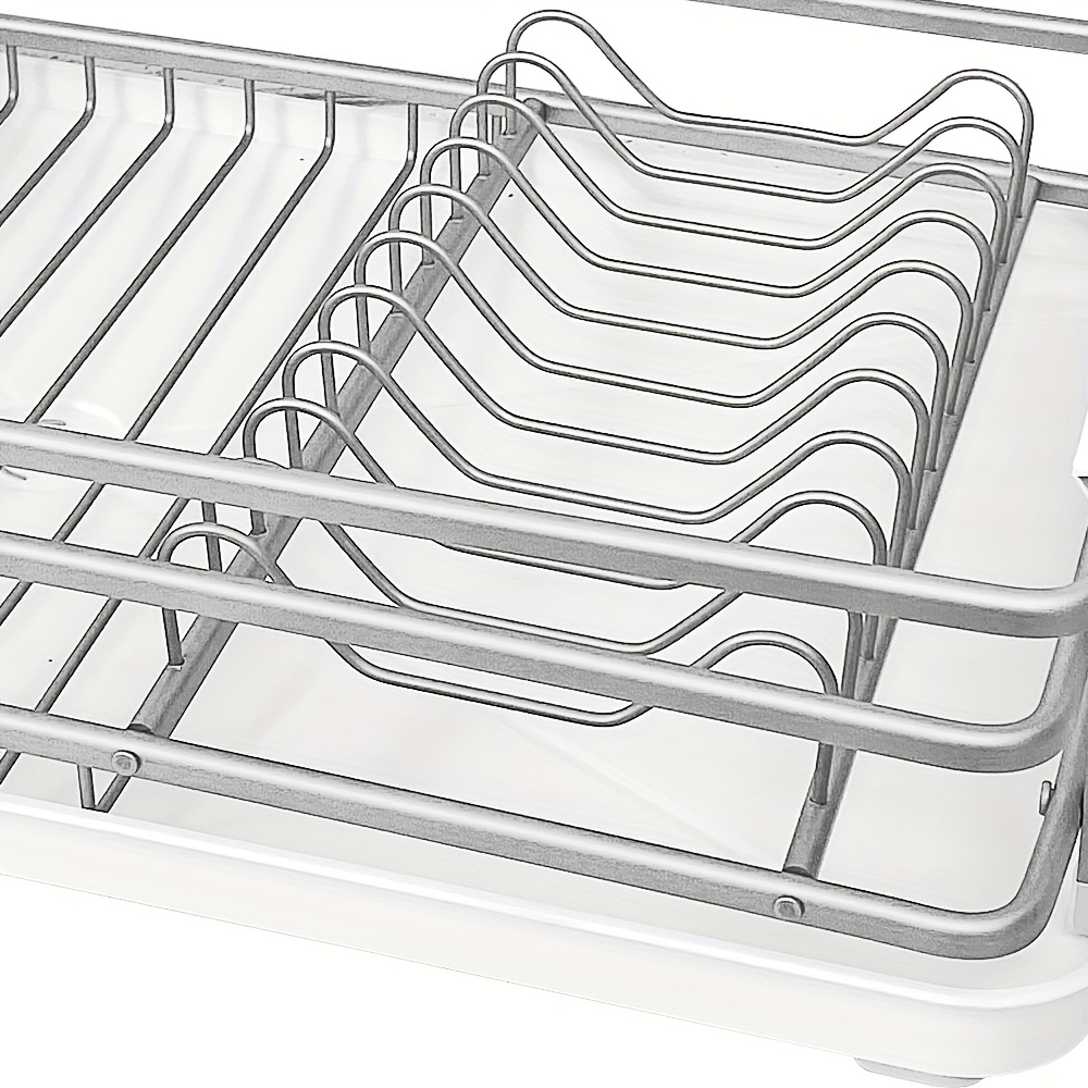 1pc PP Dish Rack, Minimalist Grey Dish Drying Rack For Kitchen