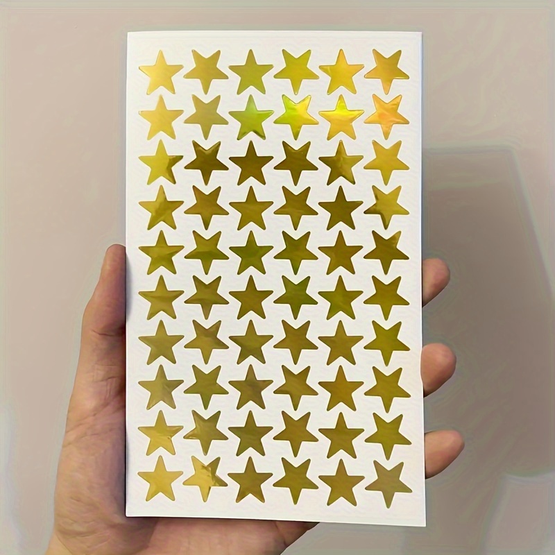 Holographic Foil Small Golden Star Stickers For - Temu