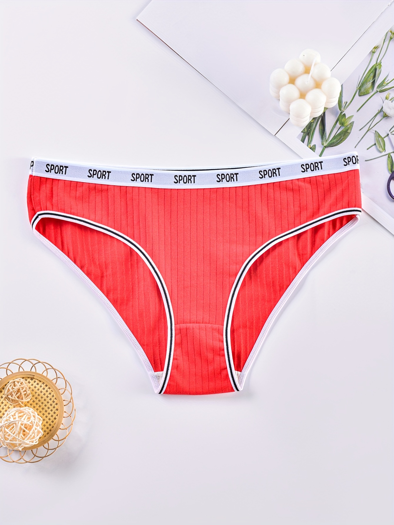 Women's 3 Pack Ribbed Briefs, Women Clothes