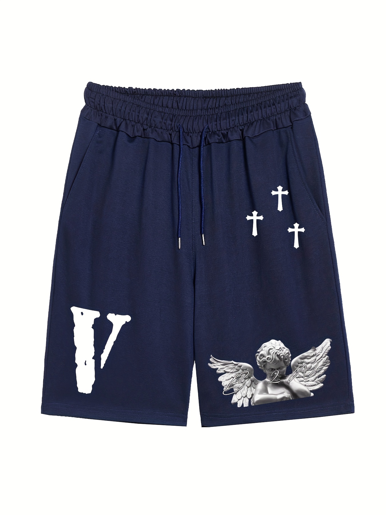 Louis Vuitton Monogram Crepe Shorts Blue. Size 44