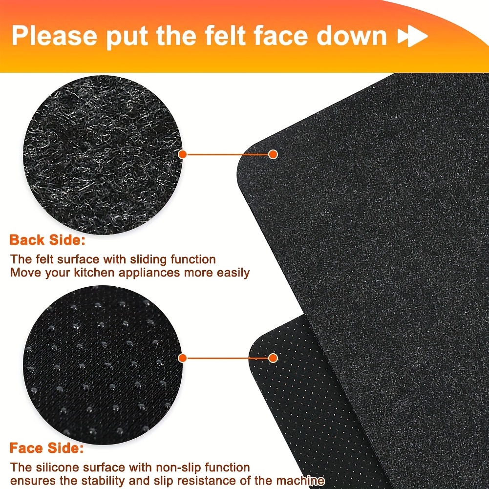 Heat Resistant Mats For Countertop 2 Pcs - Coffee Mat Heat Resistant Mat  Kitchen Counter Protector Pad with Appliance Slider Function for Air Fryer