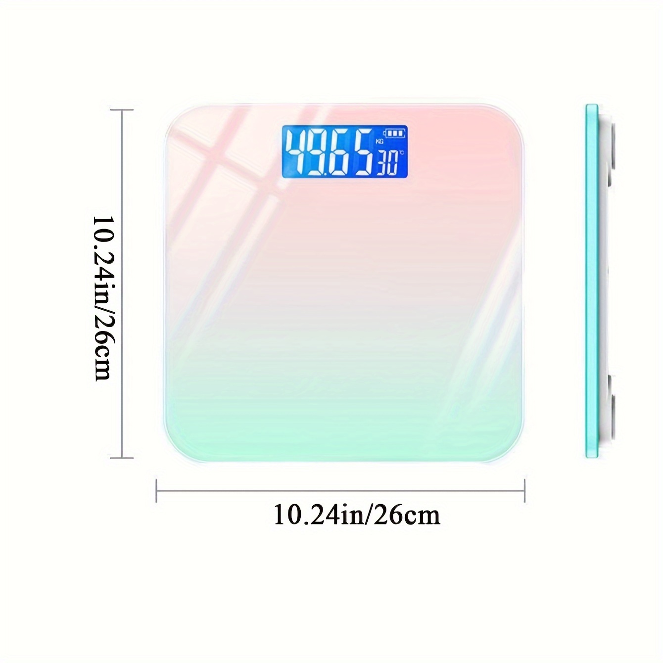 Gradient Colorful Weight Scale, Lcd Smart Home Precise Gradient