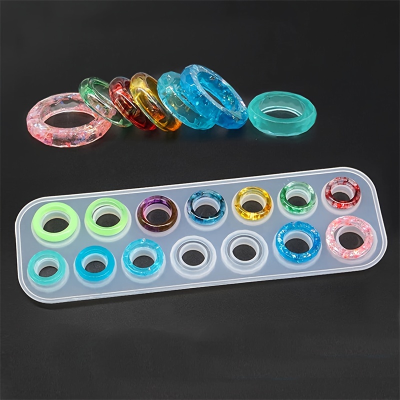 Resin Molds Silicone, Resin Ring Mold for Epoxy Resin, Diamond Rings M