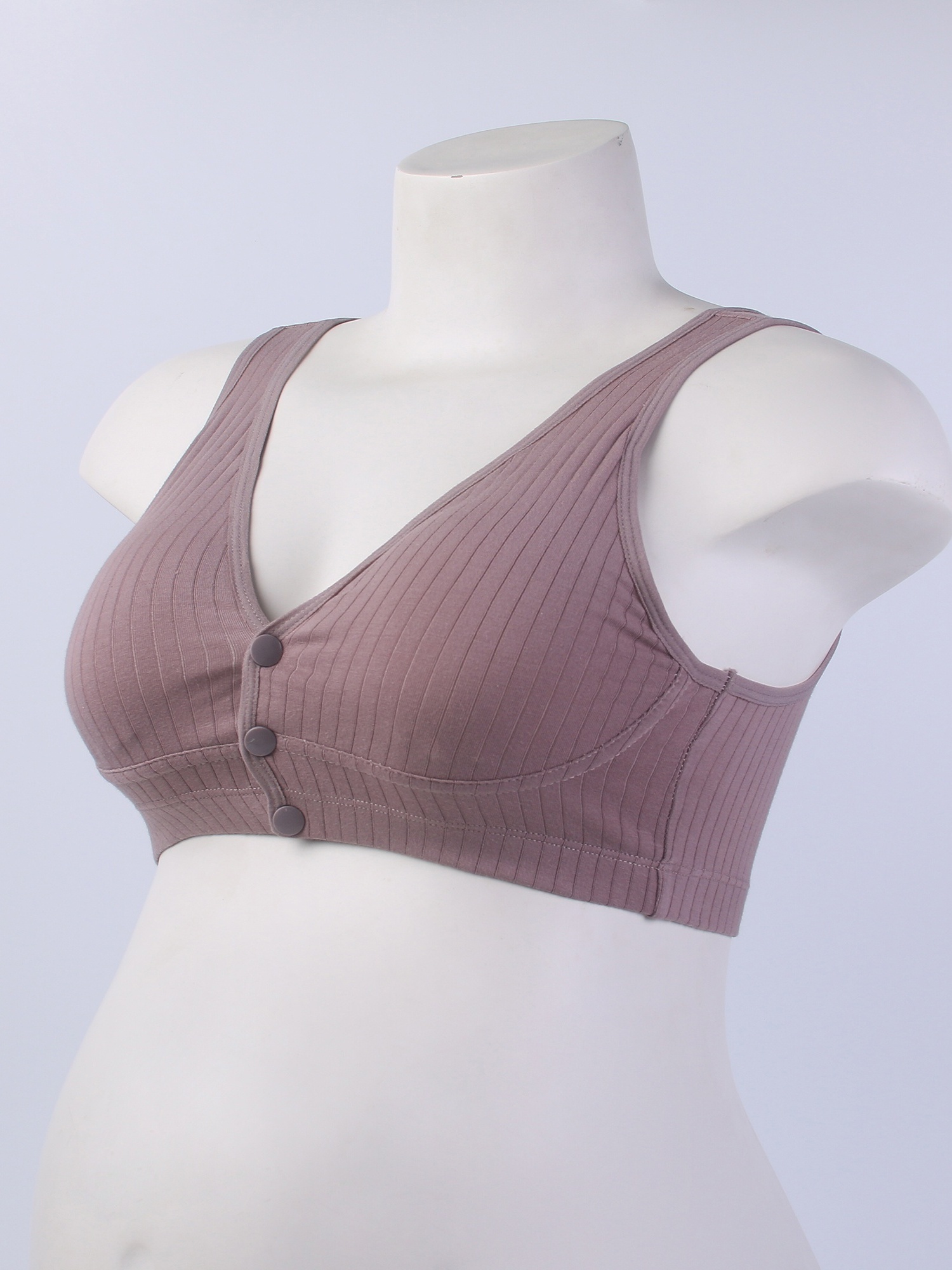 Women's Mature Elastic Front Open Wire Free Nursing Bra - Temu