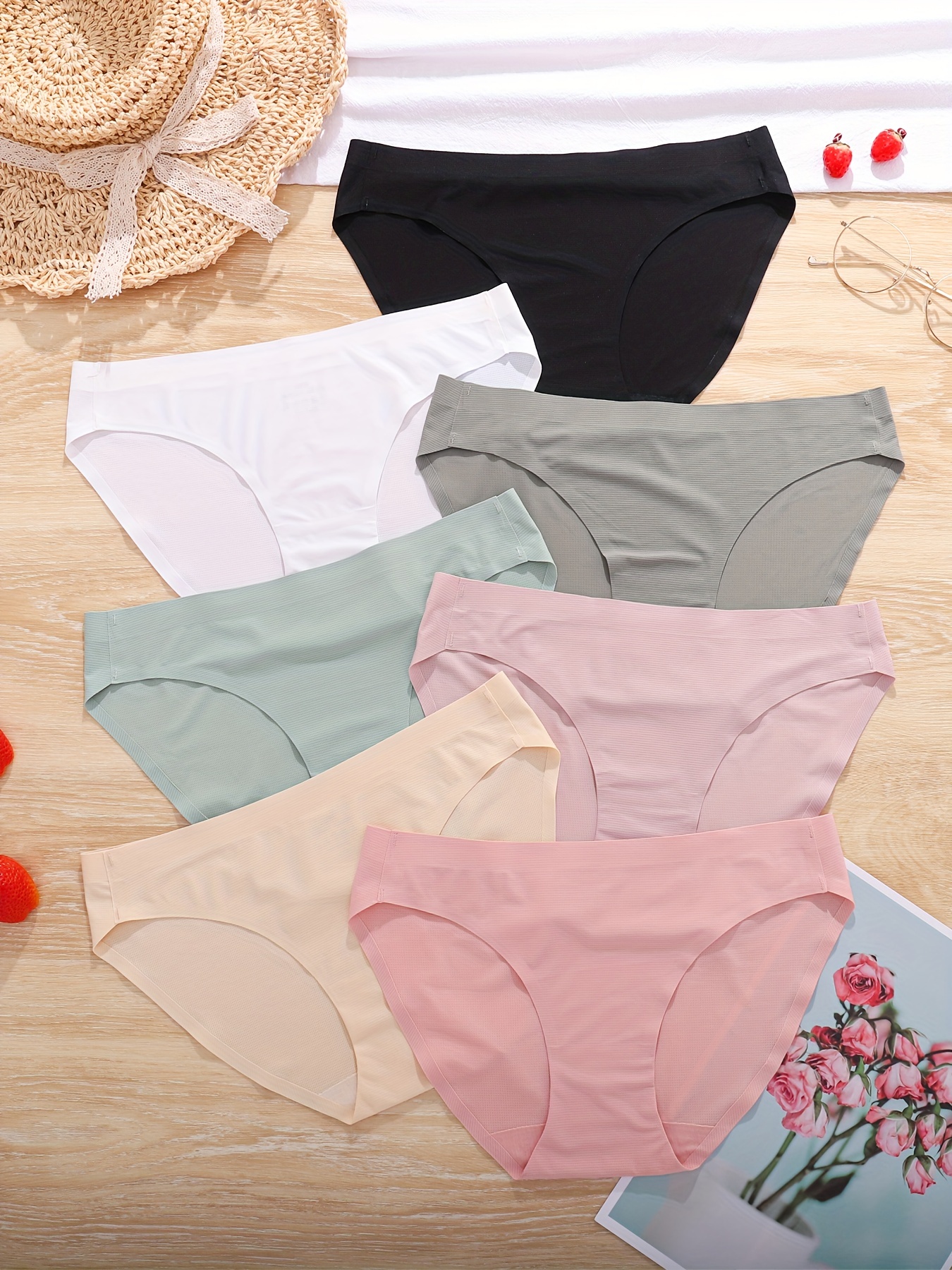 Seamless Bikini Panties Breathable Soft Mixed Color - Temu Mexico