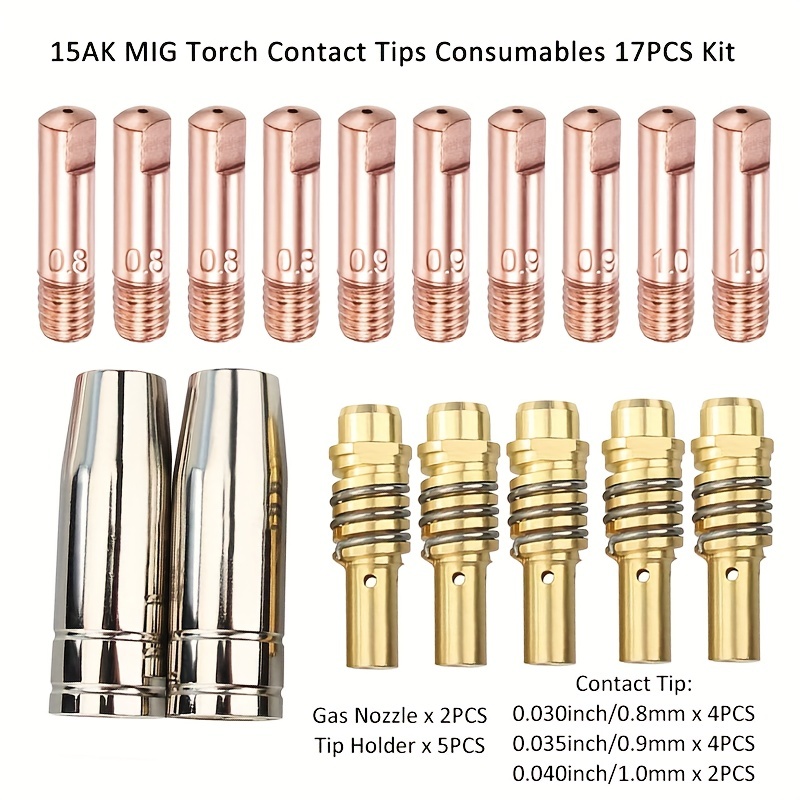 Embouts de contact cuivre premium 40 pièces pour MB15 15AK MIGMAG 0 8 mm 0  9 mm