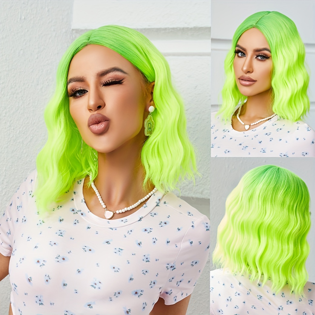 Neon Green Short Bob Wig