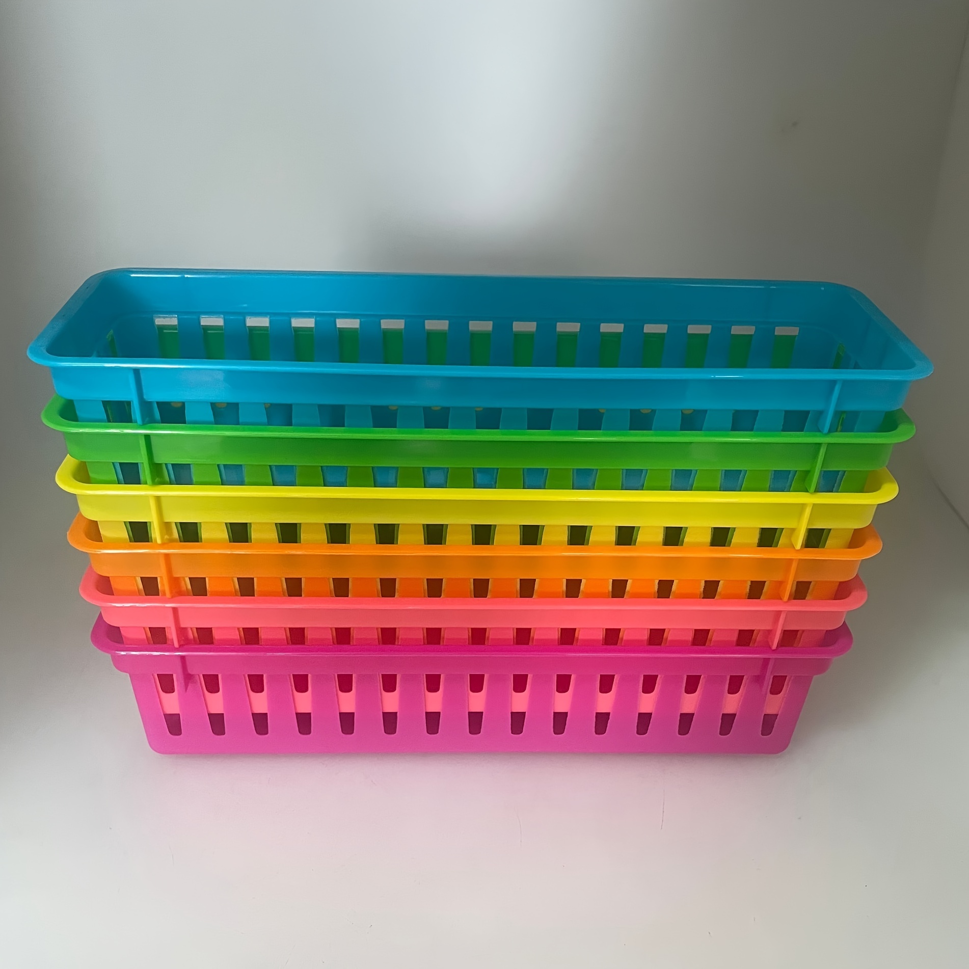 6 Canastas Para Organizar Juguetes Cocina Cestas De Almacenamiento Plastico  Set