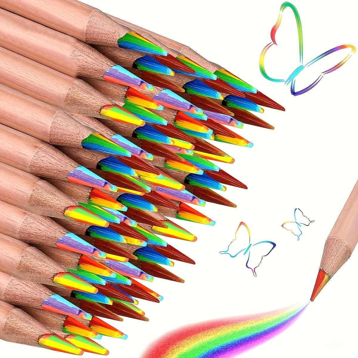 Multi colored Pencils rainbow Colored Pencils For Kids.3 - Temu