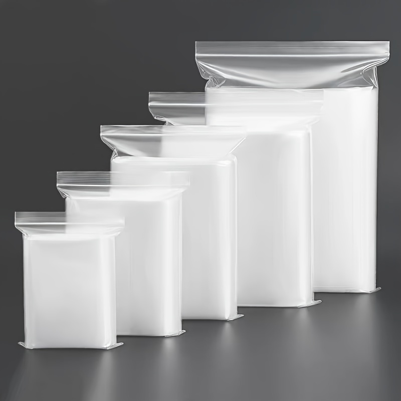  Bolsas de plástico sellables, bolsas de sellado de agarre, 100  unidades de 6.3 x 4.3 in, pequeñas bolsas de plástico transparente  resellables, pequeñas bolsas de polietileno transparentes para joyas,  medicamentos, dulces 